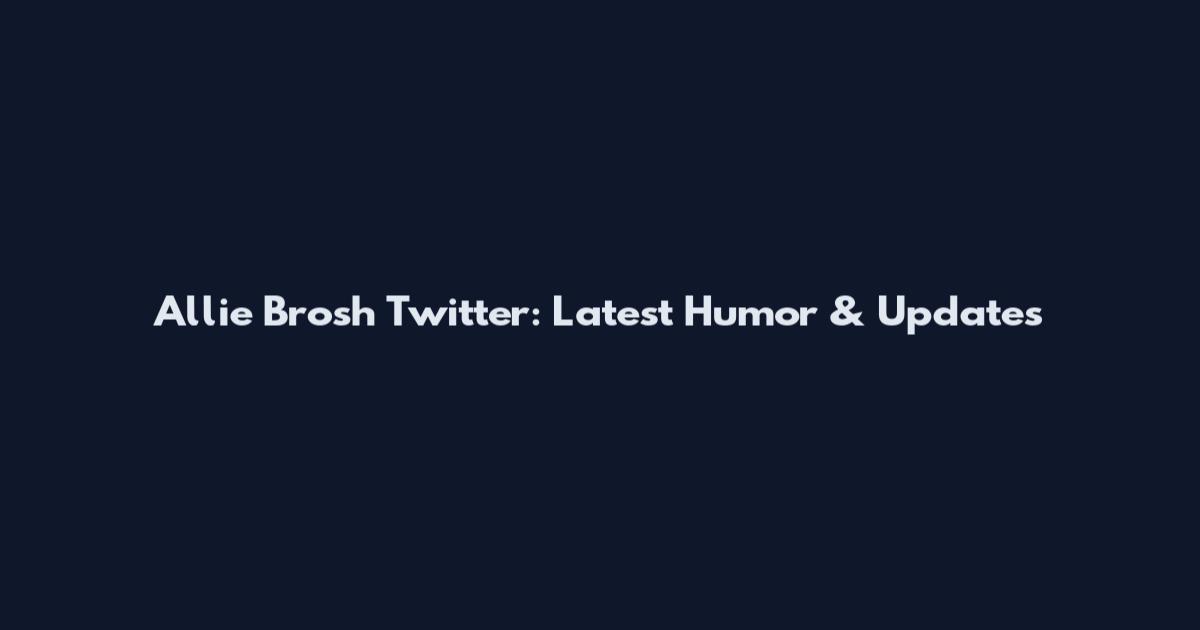 Allie Brosh Twitter: Latest Humor & Updates