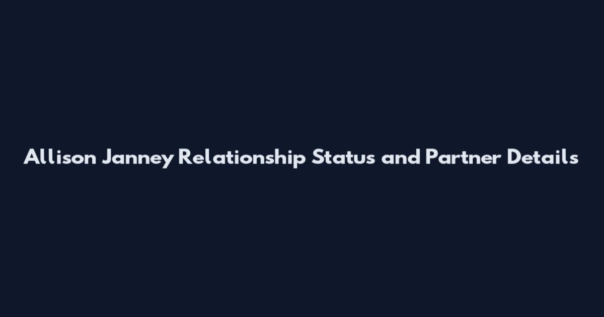 Allison Janney Relationship Status and Partner Details