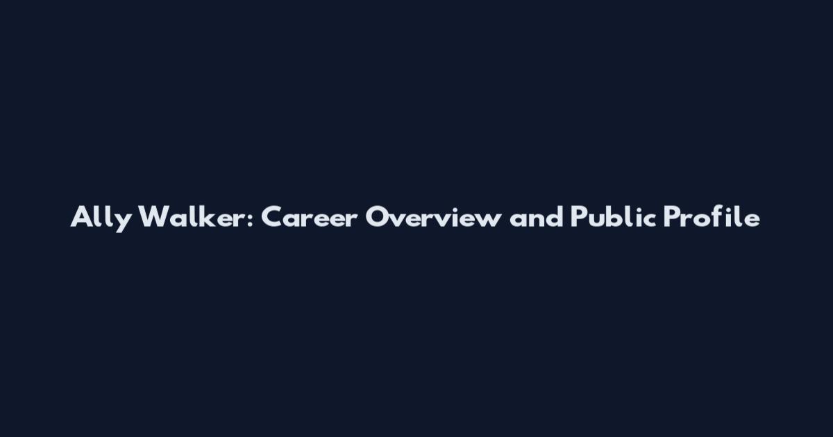 Ally Walker: Career Overview and Public Profile