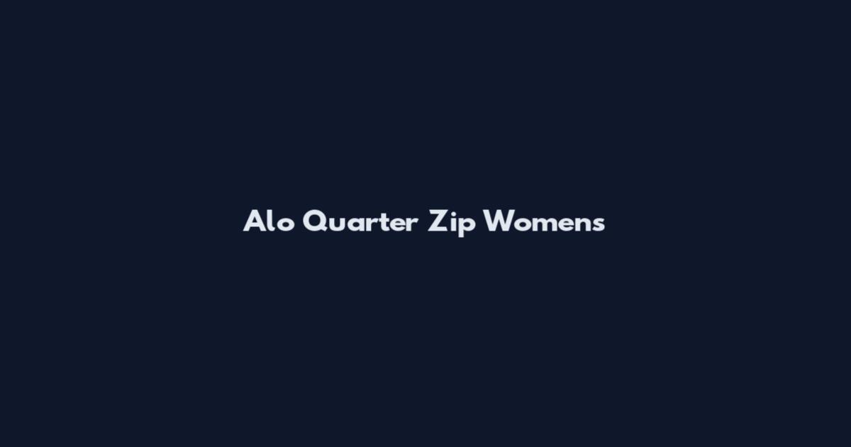 Alo Quarter Zip Womens