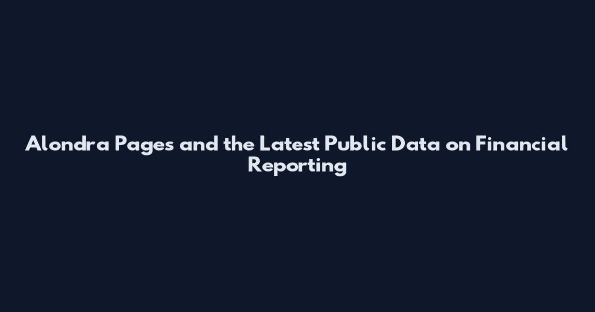 Alondra Pages and the Latest Public Data on Financial Reporting
