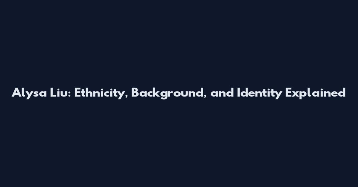 Alysa Liu: Ethnicity, Background, and Identity Explained
