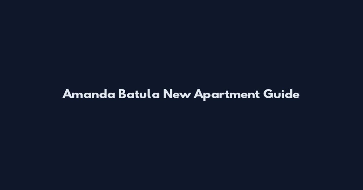 Amanda Batula New Apartment Guide