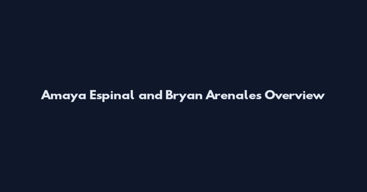 Amaya Espinal and Bryan Arenales Overview