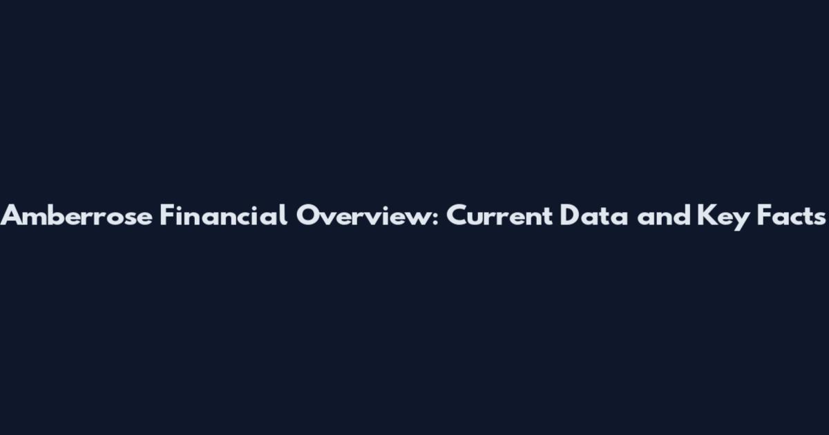 Amberrose Financial Overview: Current Data and Key Facts