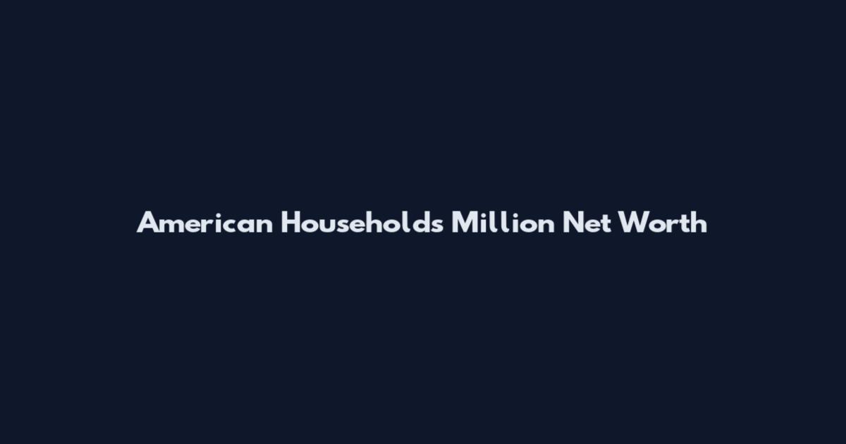 American Households Million Net Worth