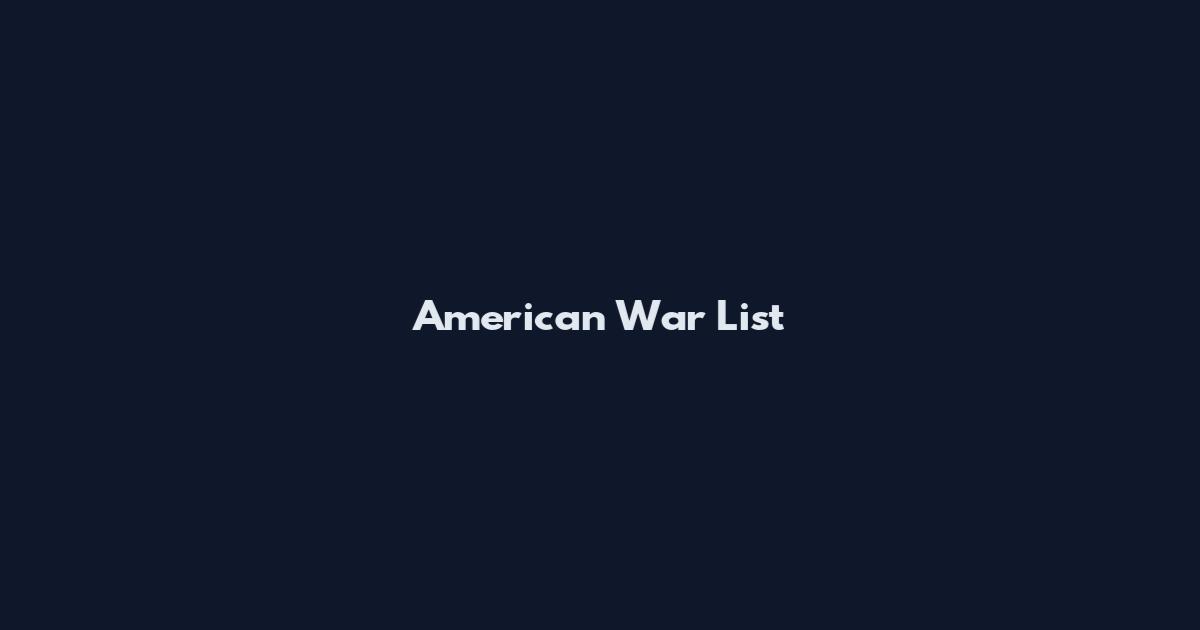 American War List