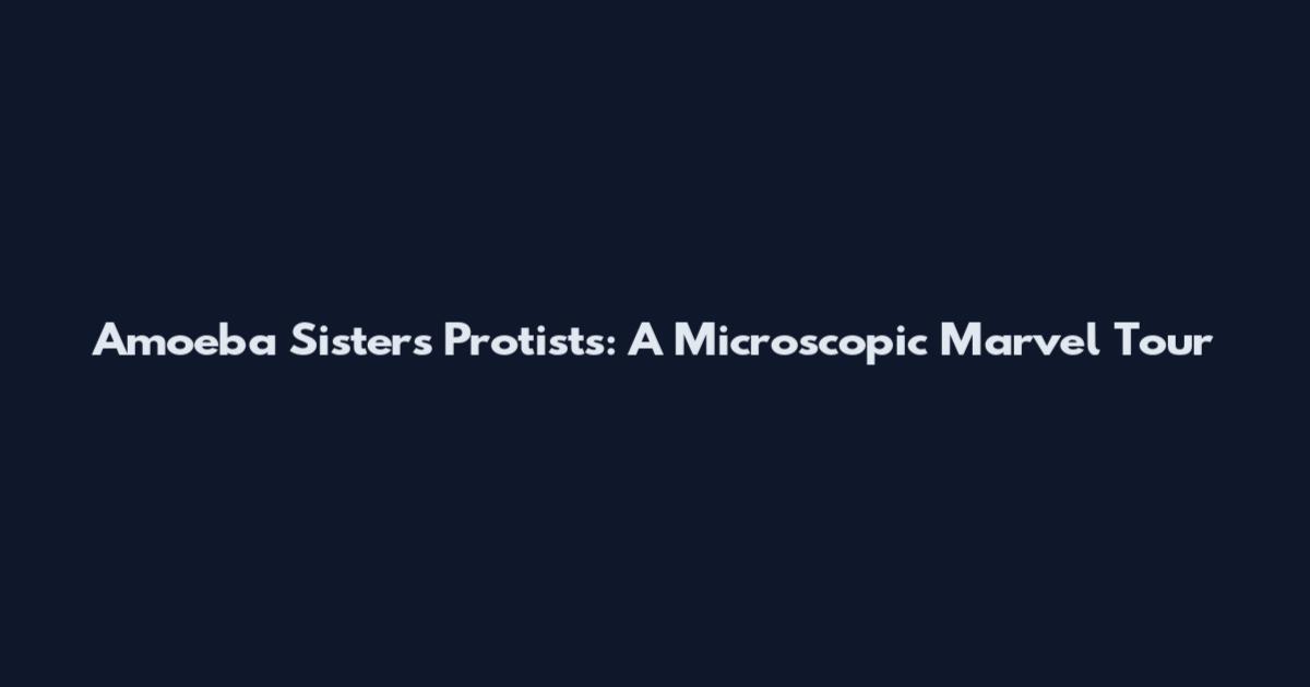 Amoeba Sisters Protists: A Microscopic Marvel Tour