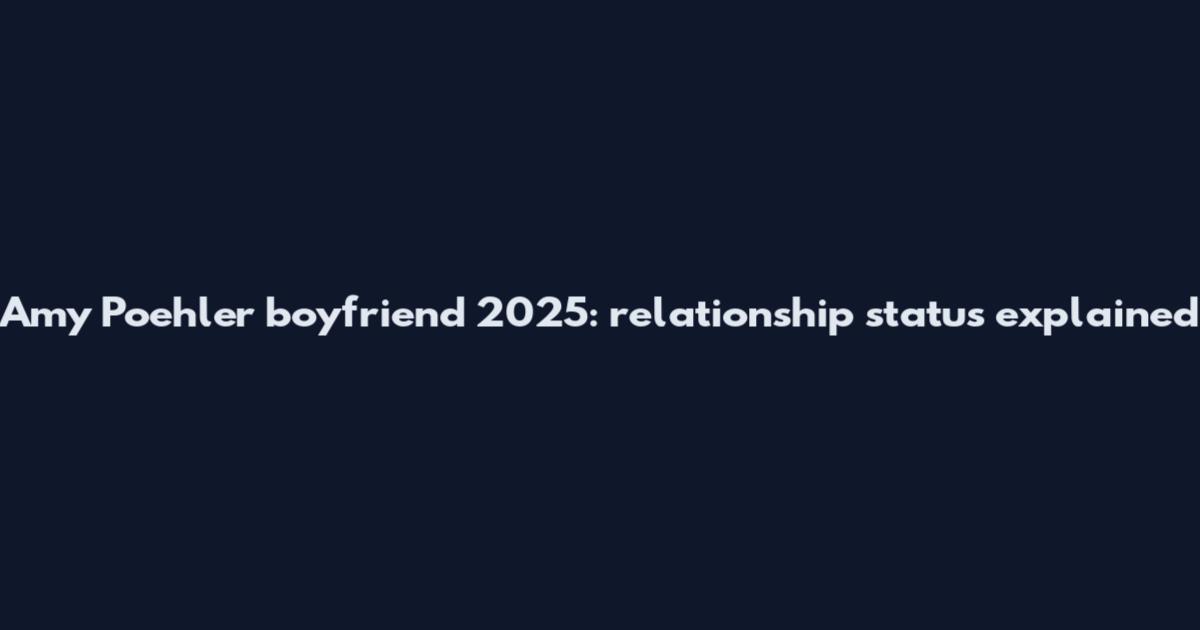 Amy Poehler boyfriend 2025: relationship status explained