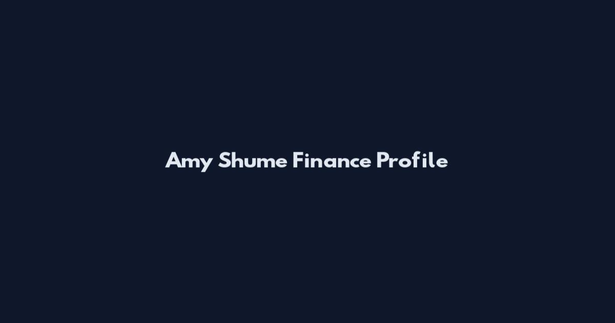Amy Shume Finance Profile