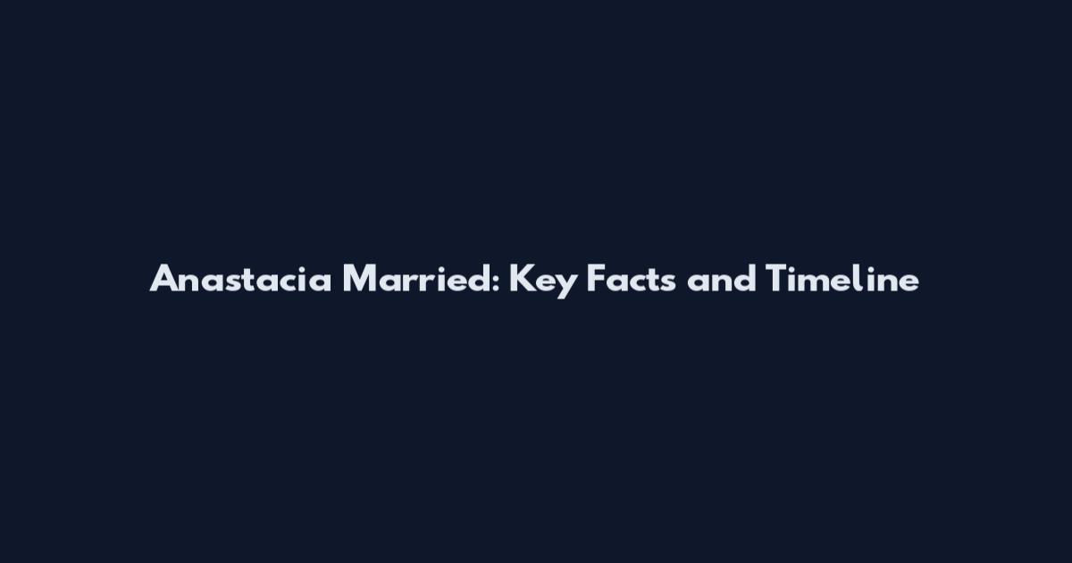 Anastacia Married: Key Facts and Timeline