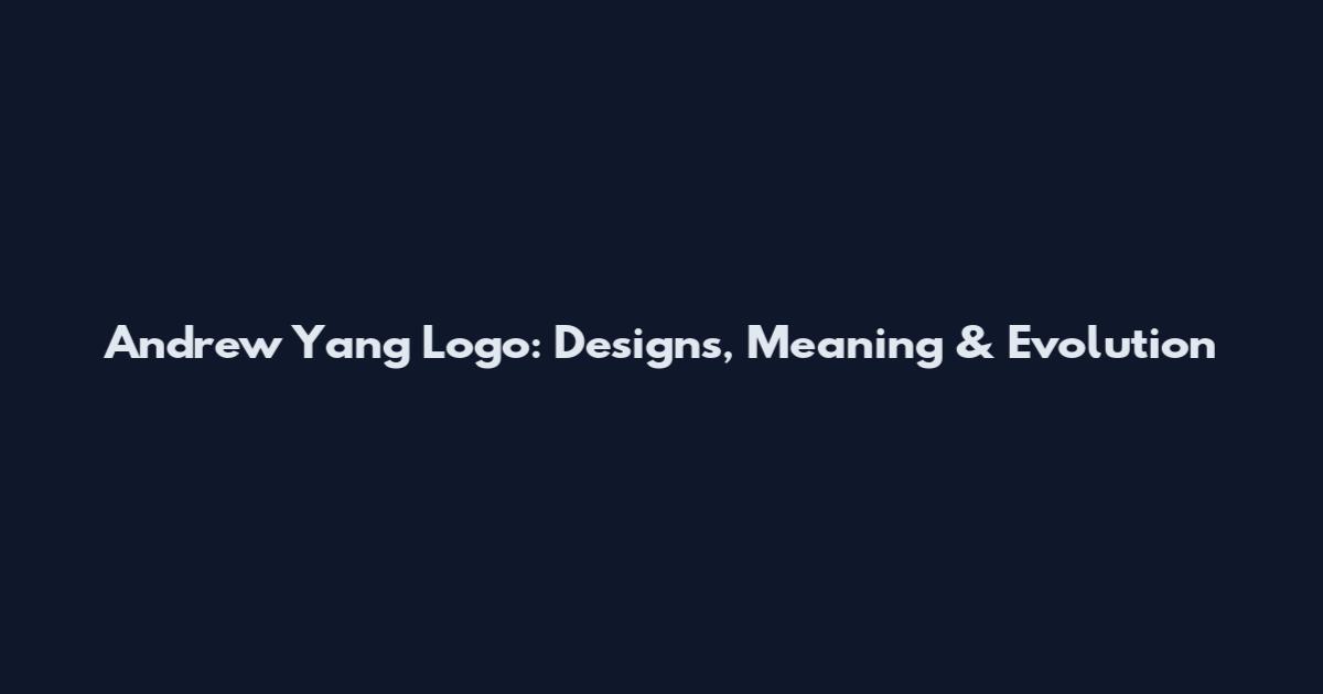Andrew Yang Logo: Designs, Meaning & Evolution