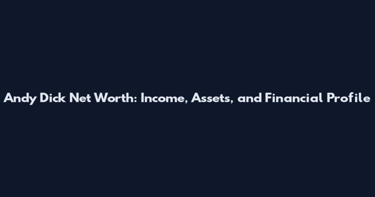 Andy Dick Net Worth: Income, Assets, and Financial Profile