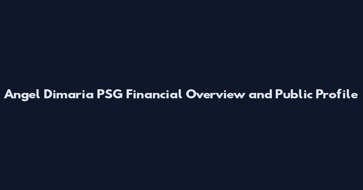Angel Dimaria PSG Financial Overview and Public Profile