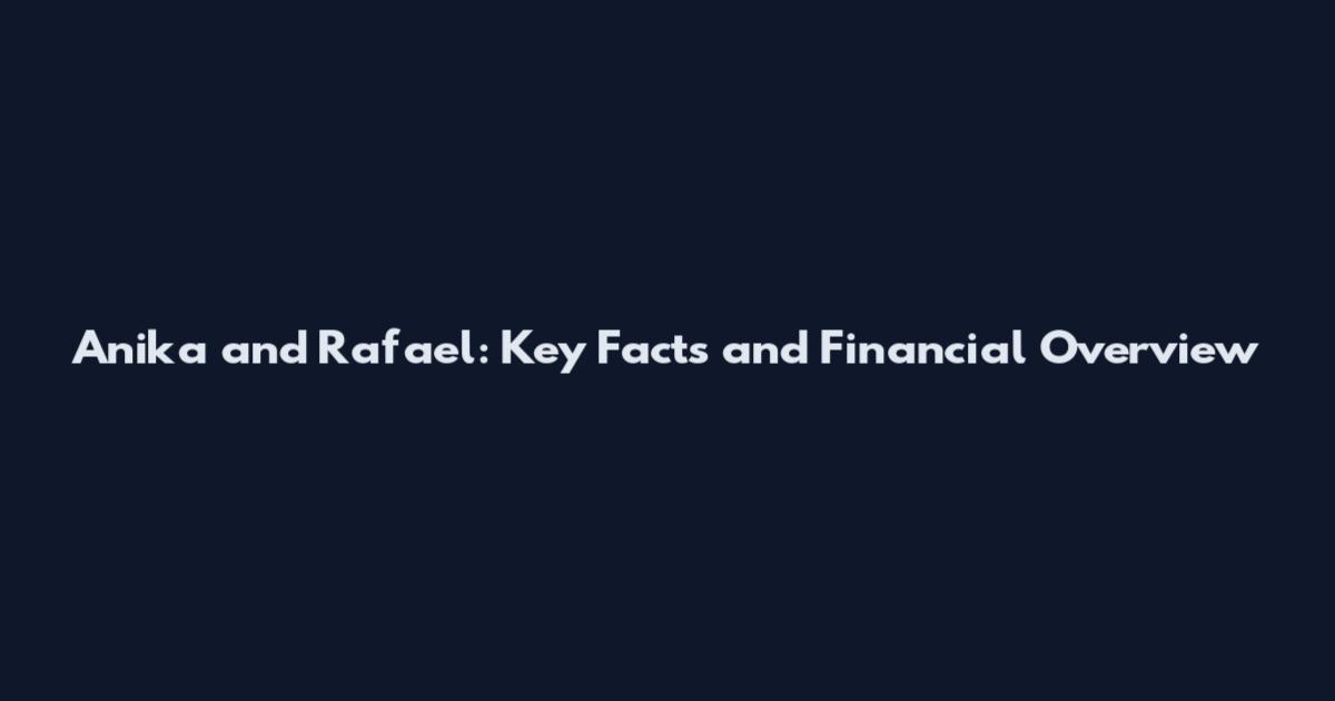 Anika and Rafael: Key Facts and Financial Overview