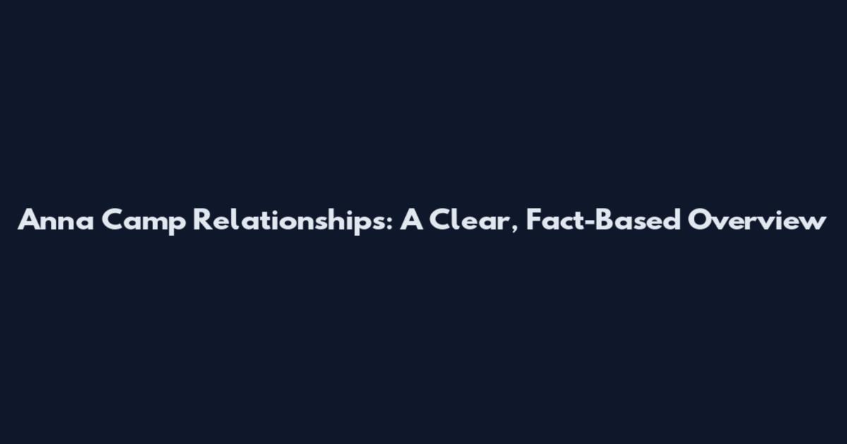 Anna Camp Relationships: A Clear, Fact-Based Overview