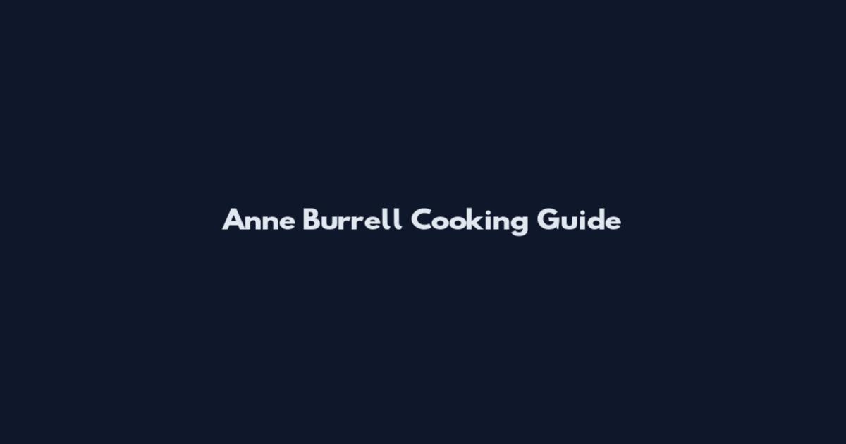 Anne Burrell Cooking Guide