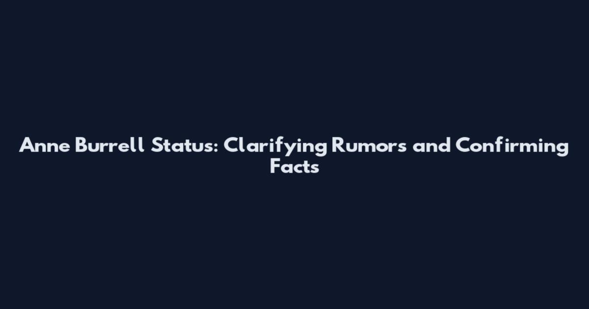 Anne Burrell Status: Clarifying Rumors and Confirming Facts