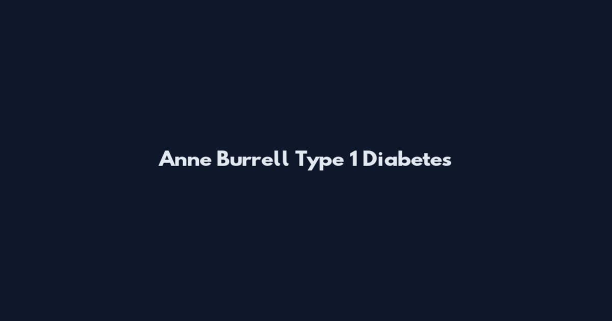 Anne Burrell Type 1 Diabetes