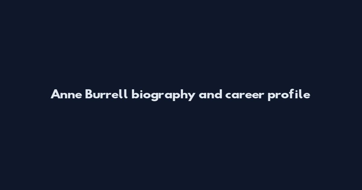 Anne Burrell biography and career profile
