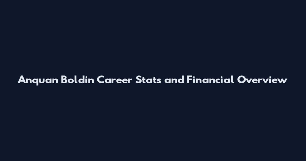 Anquan Boldin Career Stats and Financial Overview