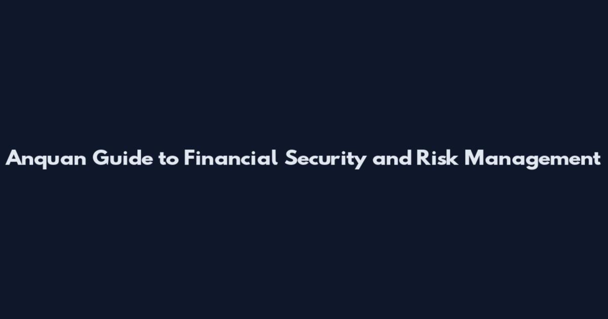 Anquan Guide to Financial Security and Risk Management