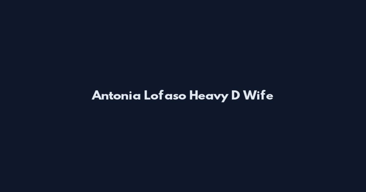 Antonia Lofaso Heavy D Wife