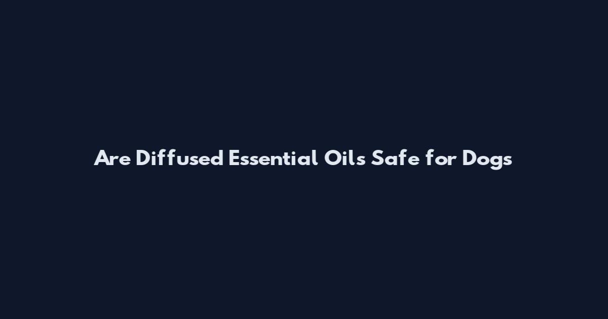 Are Diffused Essential Oils Safe for Dogs