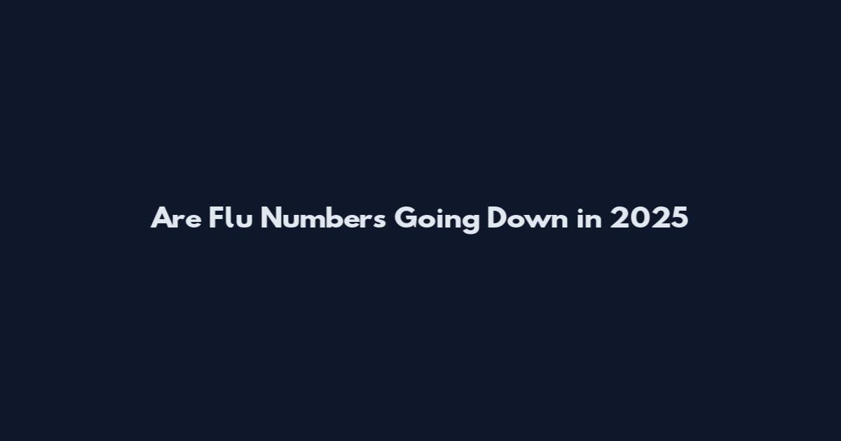 Are Flu Numbers Going Down in 2025