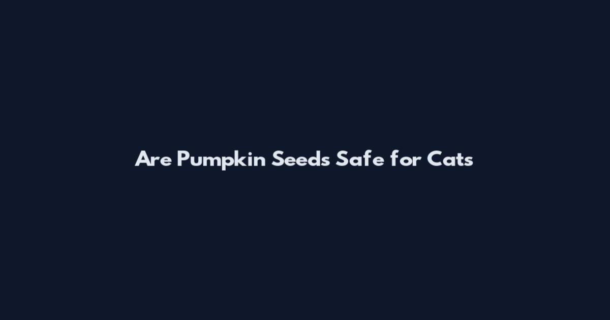 Are Pumpkin Seeds Safe for Cats