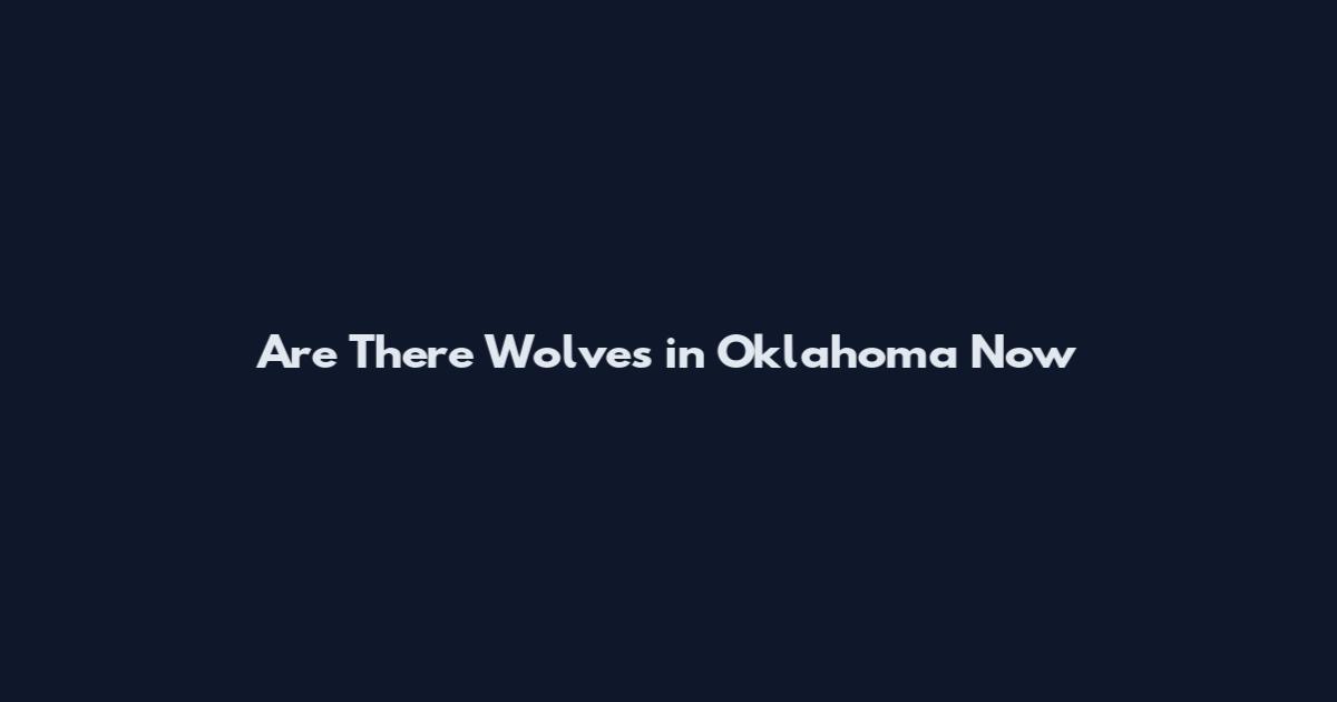 Are There Wolves in Oklahoma Now