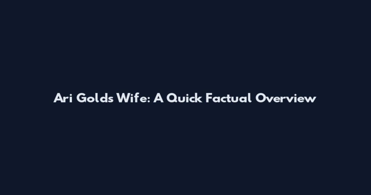 Ari Gold's Wife: A Quick Factual Overview