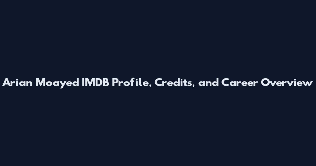 Arian Moayed IMDB Profile, Credits, and Career Overview