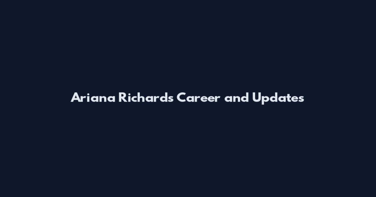Ariana Richards Career and Updates