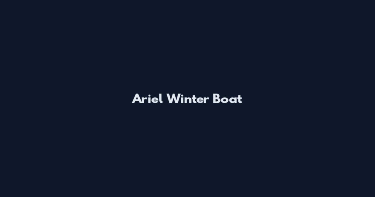 Ariel Winter Boat