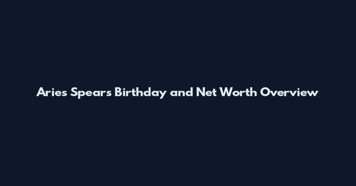 Aries Spears Birthday and Net Worth Overview