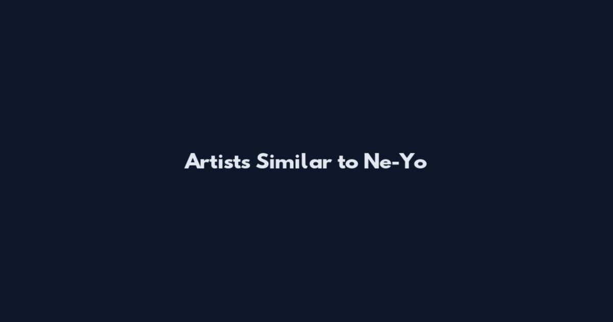 Artists Similar to Ne-Yo