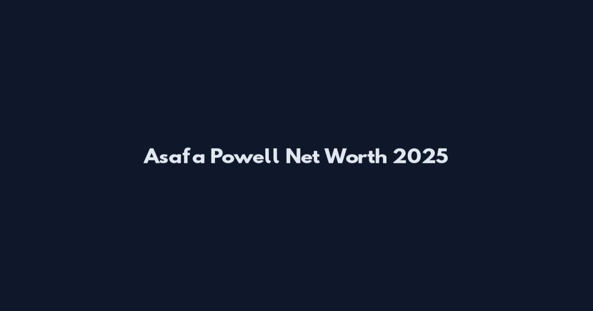 Asafa Powell Net Worth 2025