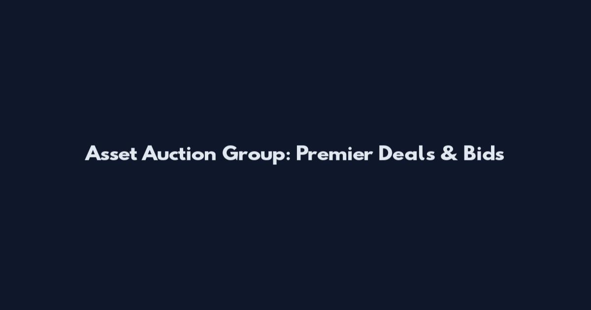 Asset Auction Group: Premier Deals & Bids