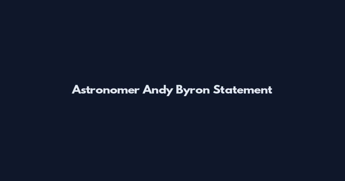 Astronomer Andy Byron Statement