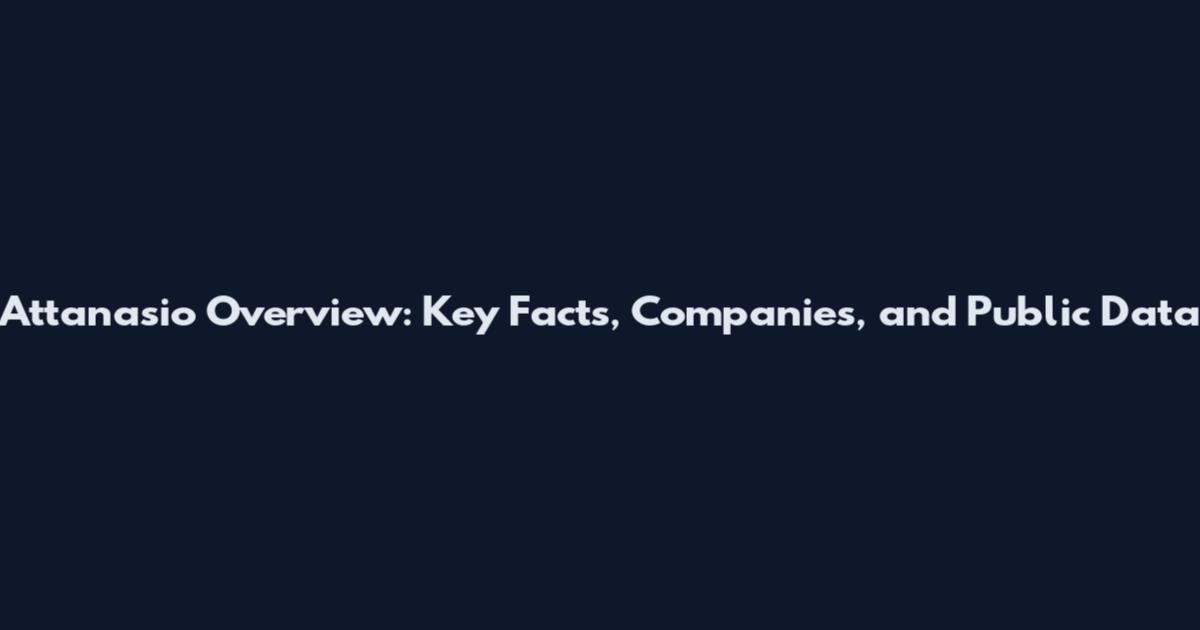 Attanasio Overview: Key Facts, Companies, and Public Data