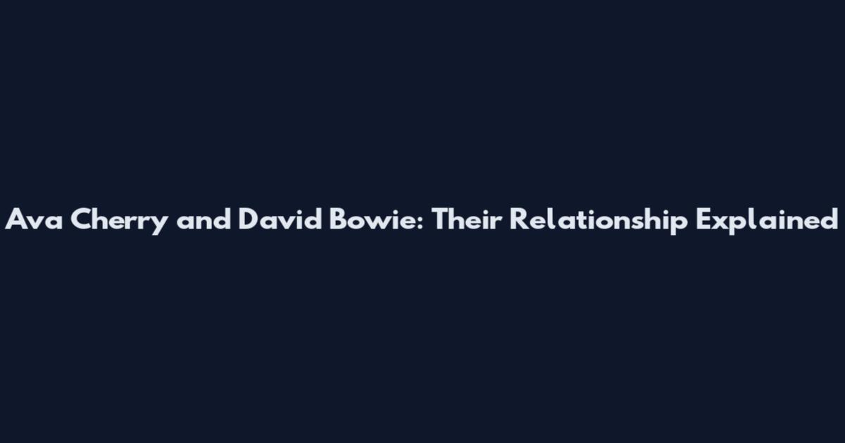 Ava Cherry and David Bowie: Their Relationship Explained