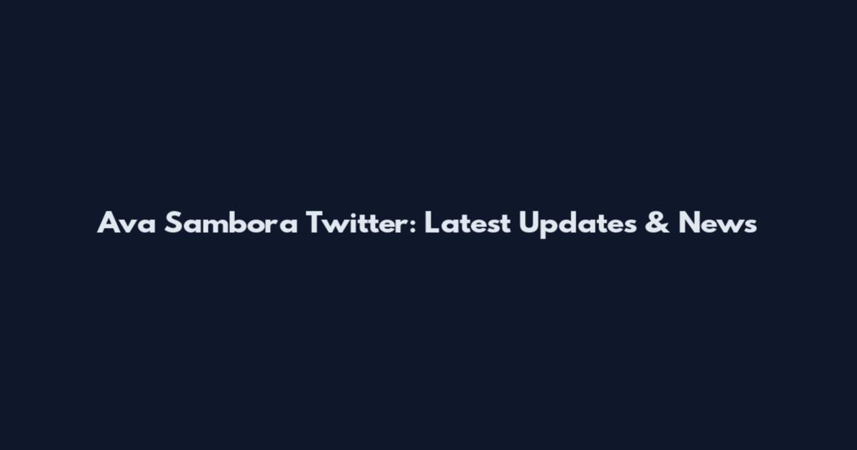 Ava Sambora Twitter: Latest Updates & News