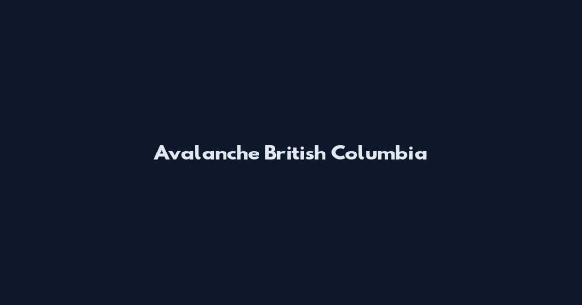 Avalanche British Columbia