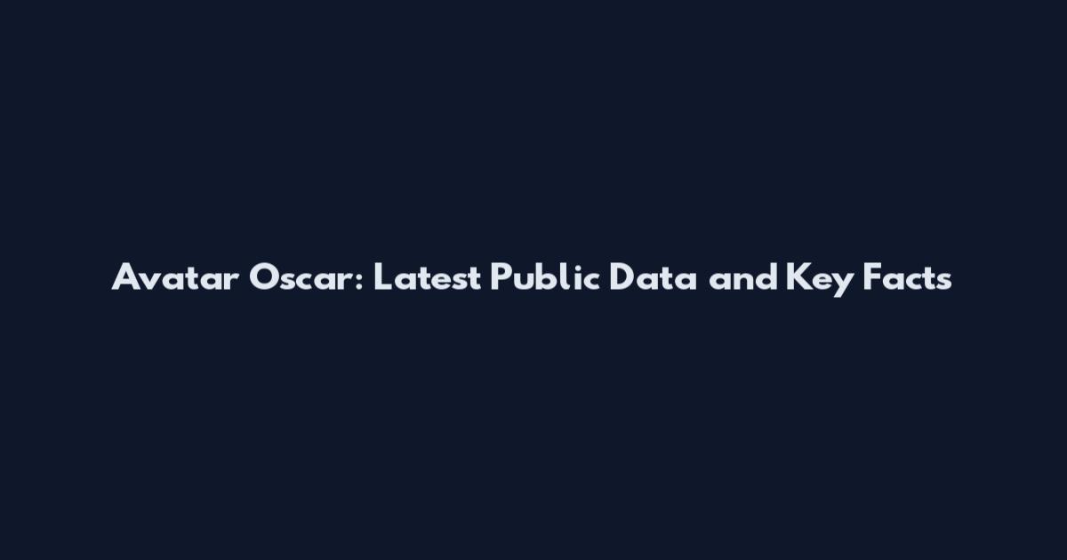 Avatar Oscar: Latest Public Data and Key Facts