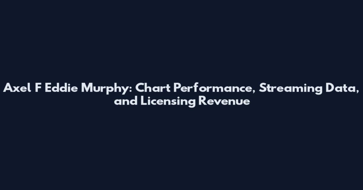 Axel F Eddie Murphy: Chart Performance, Streaming Data, and Licensing Revenue