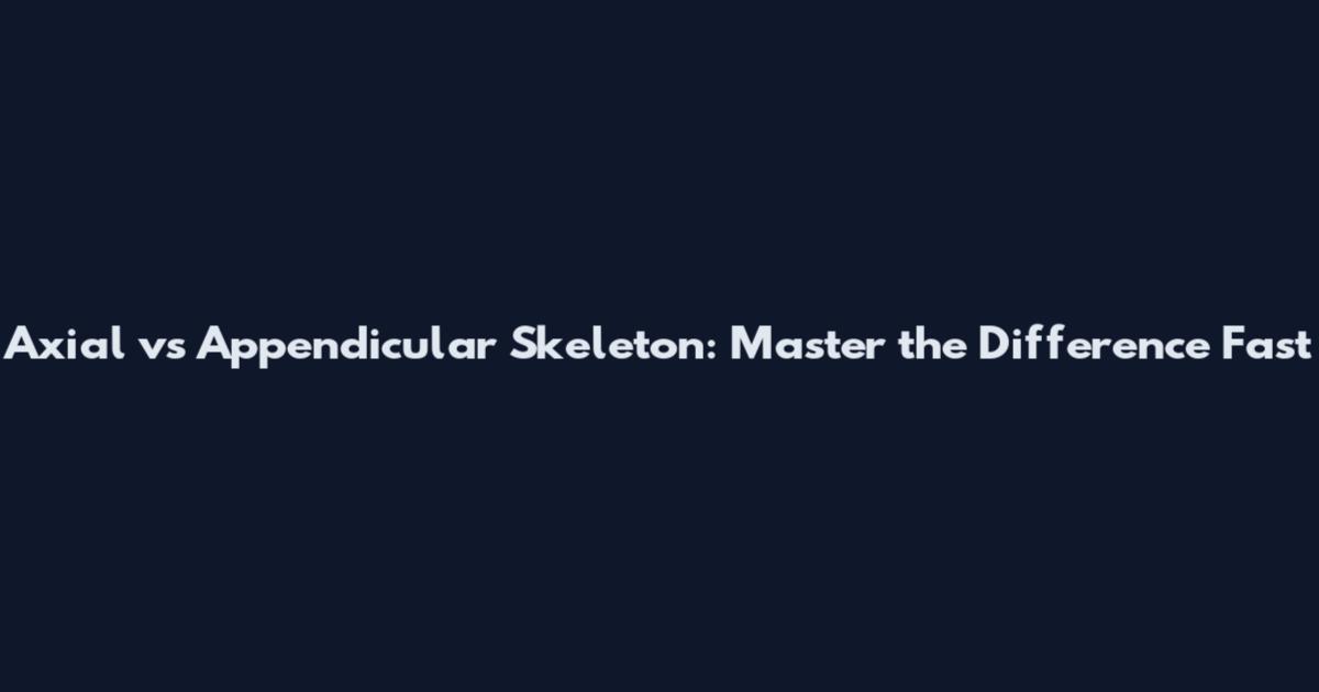 Axial vs Appendicular Skeleton: Master the Difference Fast