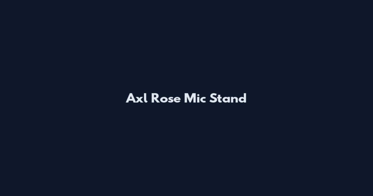 Axl Rose Mic Stand