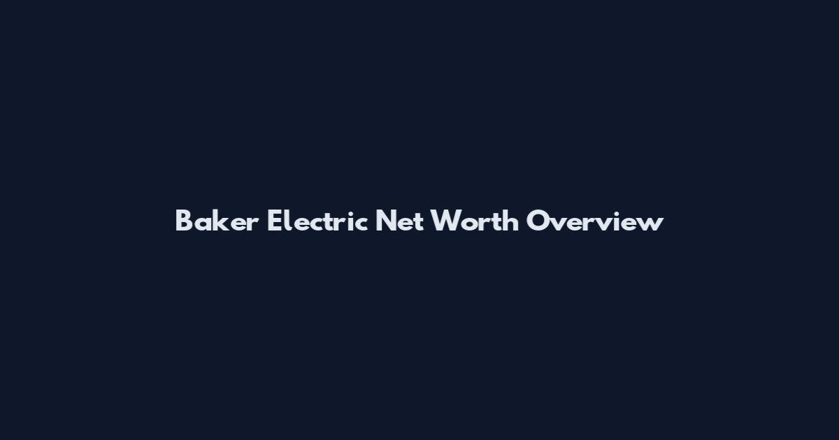 Baker Electric Net Worth Overview