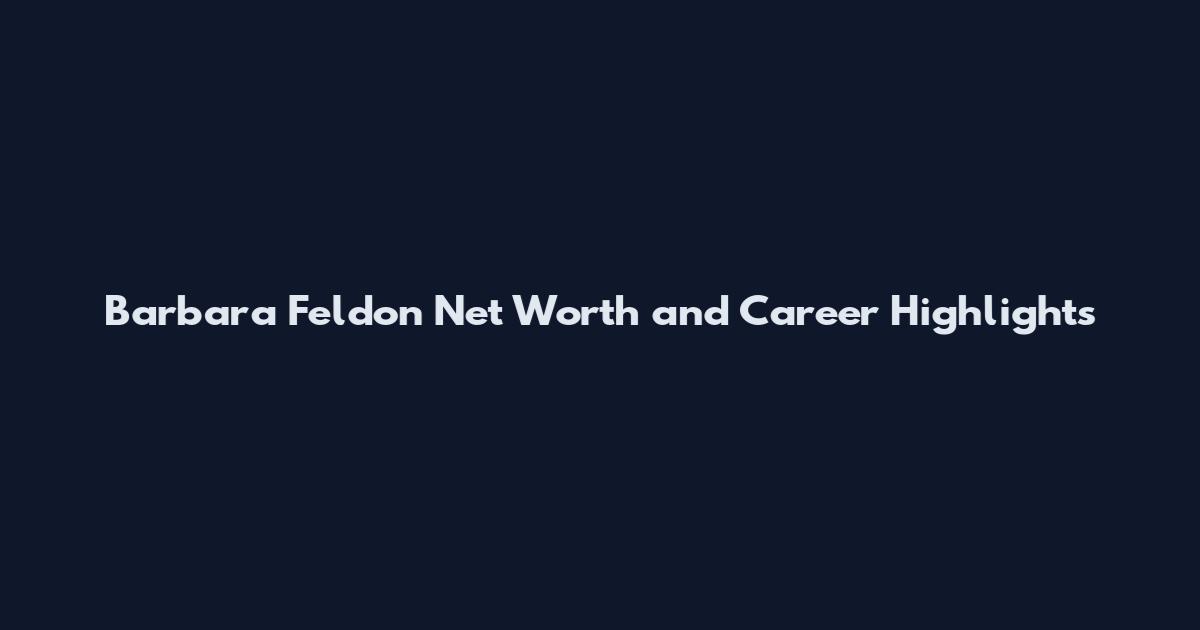 Barbara Feldon Net Worth and Career Highlights